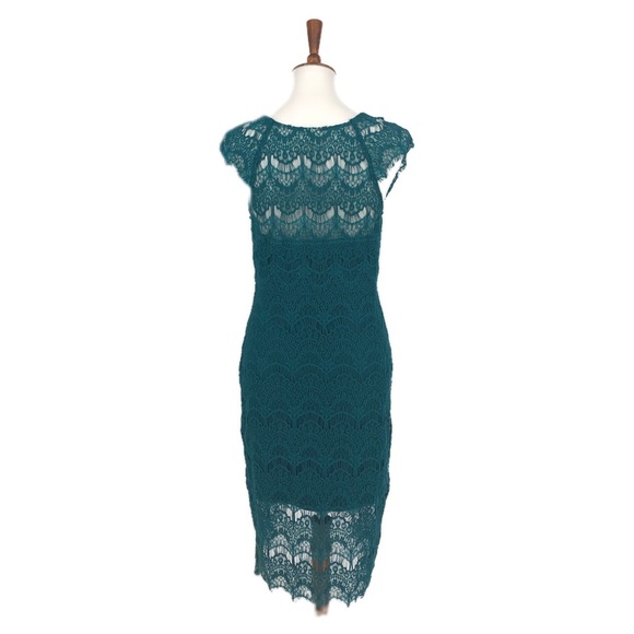 Free People Intimately Teal Lace Slip Dress - Picture 5 of 9
